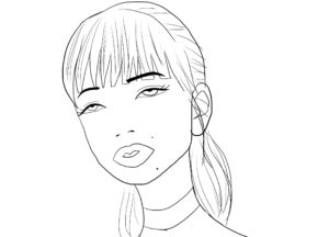 小松菜奈さんの似顔絵